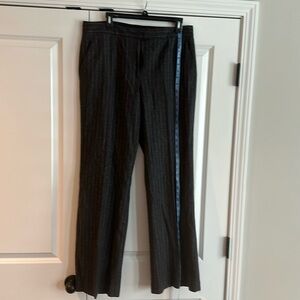 J crew pinstripe wool lined flat front pants size 10/12